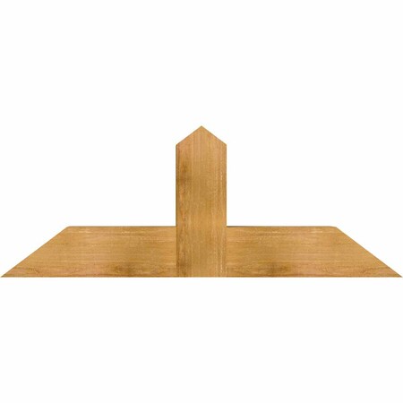Ekena Millwork Portland Rough Sawn Timber Gable Bracket, Western Red Cedar, 48"W x 18"H x 6"D x 6"F, 9/12 Pitch GBW048X18X0606POR00RWR